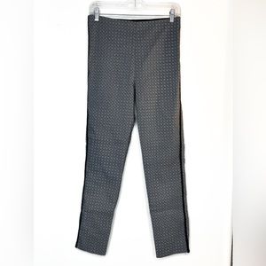 Sara Campbell Small Ankle Pants Pull-On Stretch Waist Crop Side Slit Black